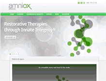 Tablet Screenshot of amnioxmedical.com